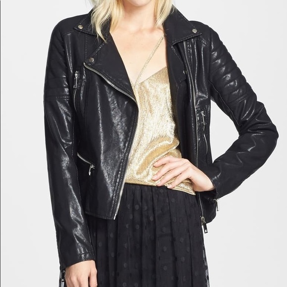 Blank NYC Jackets & Blazers - NWT BlankNYC Quilted Faux Leather Moto Jacket